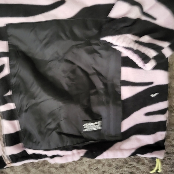 Levi Strauss Zip Up ZlP Pink Zebra Print Sweater Women XL 112024 - Picture 5 of 6